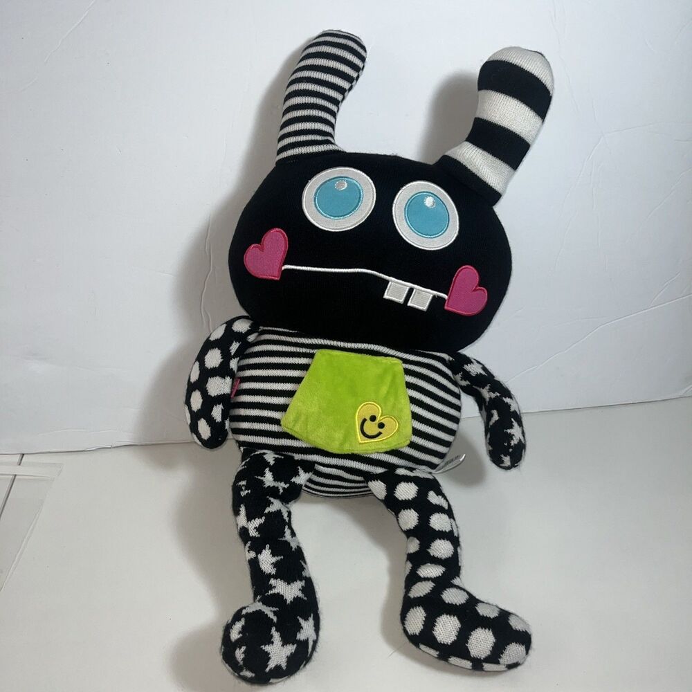 Little Missmatched 13" Knit Striped Sock Monster Bunny Plush Doll Toy Gift